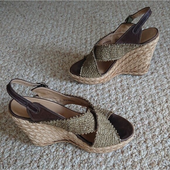 STUART WEITZMAN Olive green Toogood Raffia Espadrille Size 6.5 - Picture 6 of 16